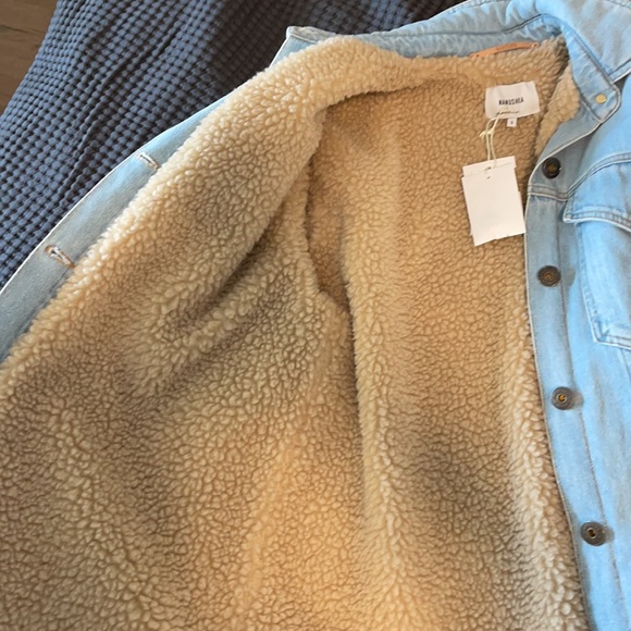 Nanushka denim jacket with shearling - Picture 4 of 7